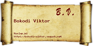 Bokodi Viktor névjegykártya