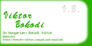 viktor bokodi business card